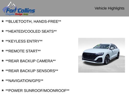 Glacier White 2025 Audi Q8 55 Prestige