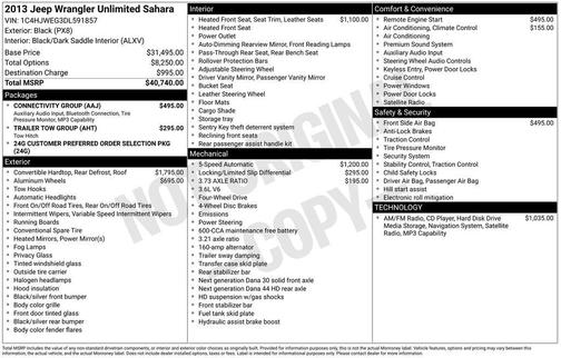 2013 Jeep Wrangler Unlimited Sahara