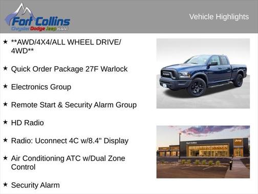 2021 RAM 1500 Classic Warlock Quad Cab 4x4 6'4' Box