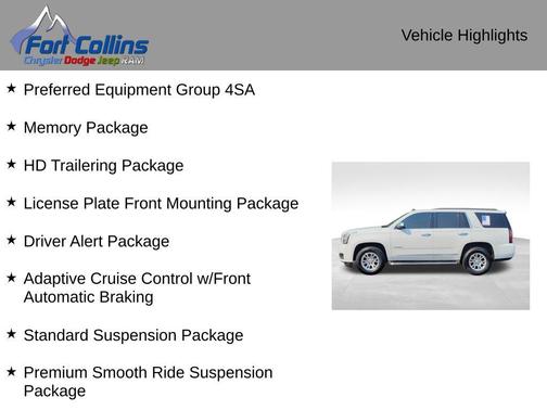Summit White 2015 GMC Yukon SLT