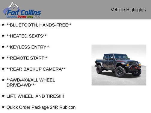 Granite Crystal Metallic Clearcoat 2025 Jeep Gladiator Rubicon