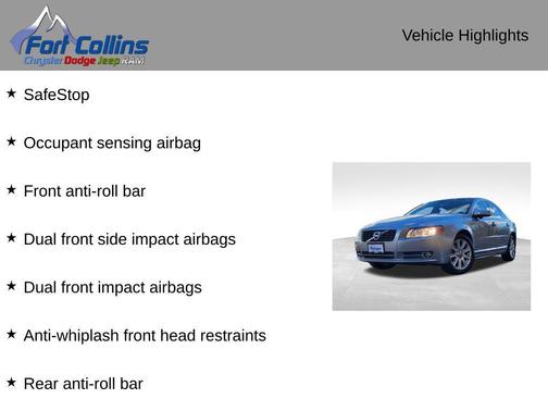 Silver 2011 Volvo S80 3.2