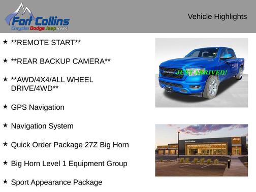 2022 RAM 1500 Big Horn/Lone Star