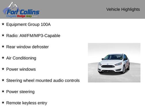 Oxford White 2018 Ford Focus SE