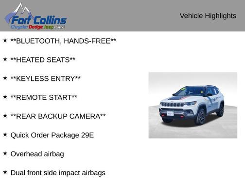 Bright White Clearcoat 2025 Jeep Compass Trailhawk