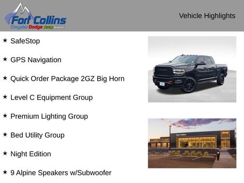 Diamond Black Crystal Pearlcoat 2022 RAM 3500 Big Horn Mega Cab 4x4 6'4' Box