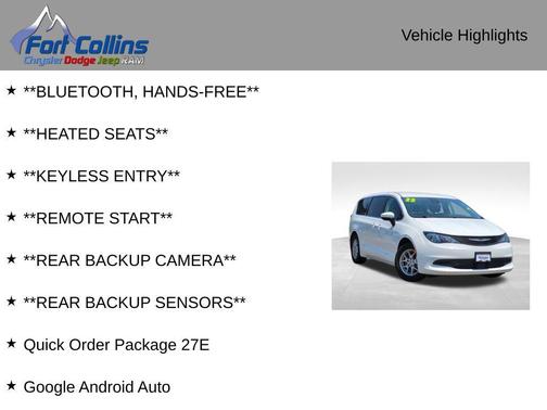 Bright White Clearcoat 2023 Chrysler Voyager LX