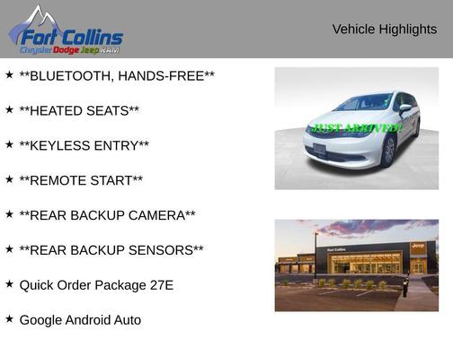 Bright White Clearcoat 2023 Chrysler Voyager LX
