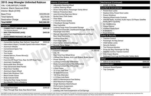 2015 Jeep Wrangler Unlimited Rubicon
