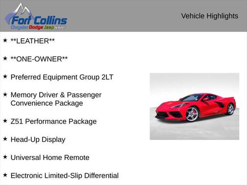 2022 Chevrolet Corvette Stingray w/2LT