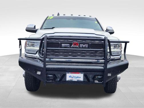 Pearl White 2019 RAM 3500 Limited Crew Cab 4x4 8' Box