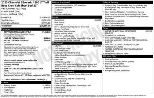 2025 Chevrolet Silverado 1500 LT Trail Boss