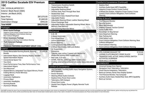 2015 Cadillac Escalade ESV Premium
