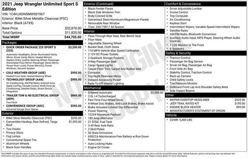 2021 Jeep Wrangler Unlimited Sport