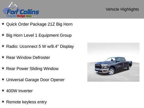 2025 RAM 1500 Big Horn/Lone Star