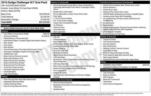 2016 Dodge Challenger R/T Scat Pack