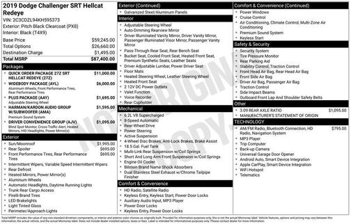 2019 Dodge Challenger SRT Hellcat