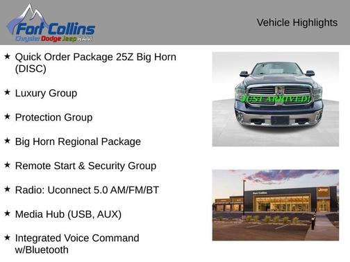 True Blue Pearlcoat 2013 RAM 1500 Big Horn