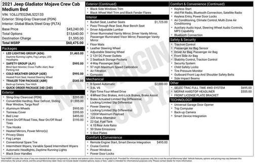 2021 Jeep Gladiator Mojave 4X4