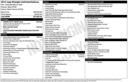 2013 Jeep Wrangler Unlimited Rubicon