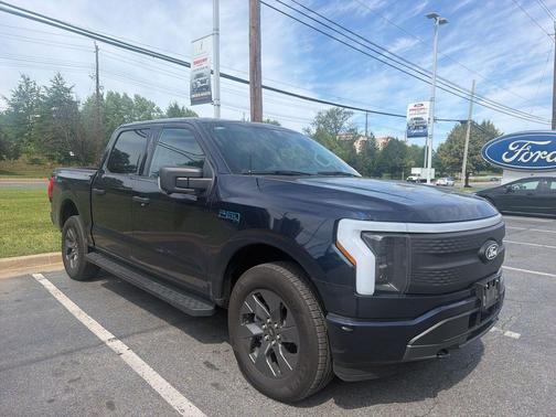 Antimatter Blue Metallic 2024 Ford F-150 Lightning XLT