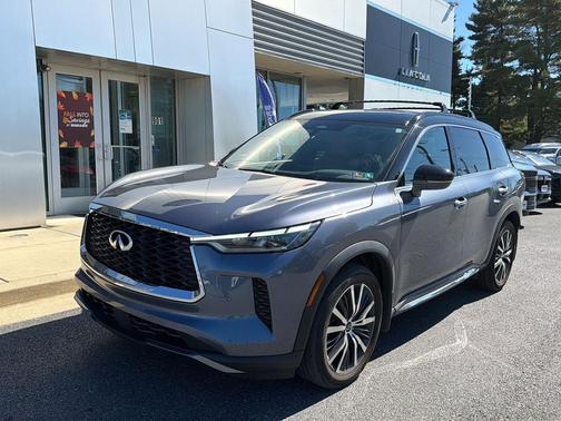 Moonbow Blue/Black Obsidian 2024 INFINITI QX60 AUTOGRAPH