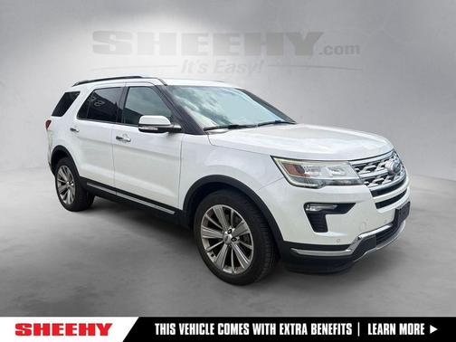 White Platinum Clearcoat Metallic 2018 Ford Explorer Limited