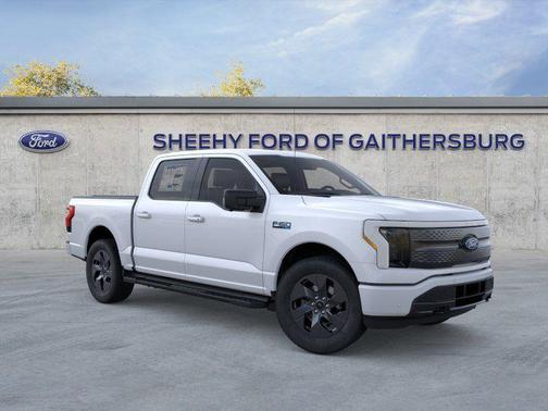Space White Metallic 2025 Ford F-150 Lightning Flash