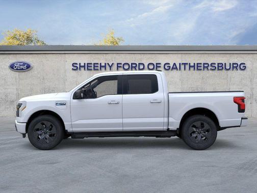 Space White Metallic 2025 Ford F-150 Lightning Flash