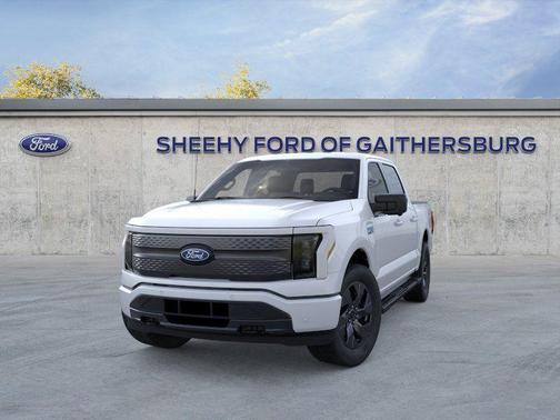 Space White Metallic 2025 Ford F-150 Lightning Flash