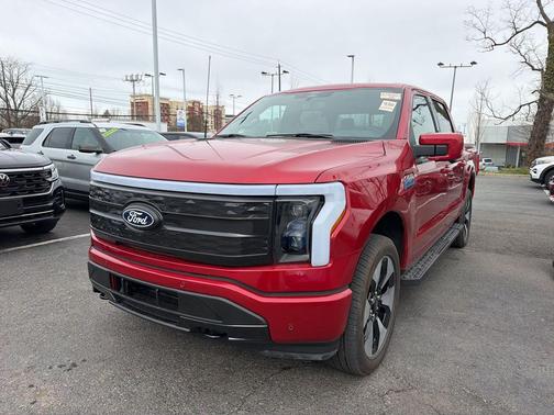 Red Metallic 2025 Ford F-150 Lightning Platinum