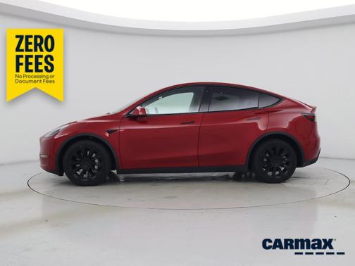 Red 2021 Tesla Model Y Long Range
