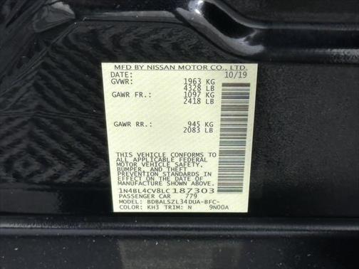 2020 Nissan Altima SR FWD