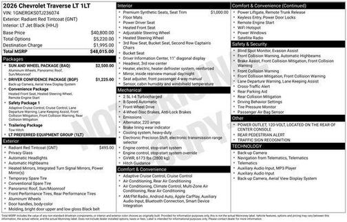 2026 Chevrolet Traverse LT