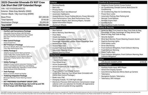 2025 Chevrolet Silverado EV RST