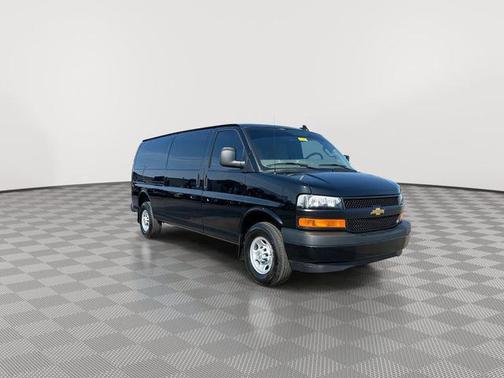 Black 2024 Chevrolet Express 3500 RWD 3500 Extended Wheelbase WT