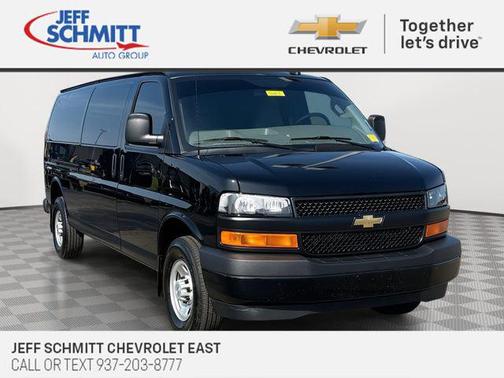 Black 2024 Chevrolet Express 3500 RWD 3500 Extended Wheelbase WT