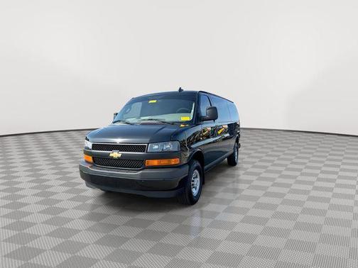 Black 2024 Chevrolet Express 3500 RWD 3500 Extended Wheelbase WT