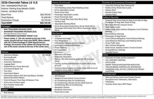 2026 Chevrolet Tahoe LS