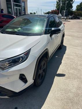 Blizzard Pearl w/Black Roof 2019 Toyota RAV4 Hybrid SE