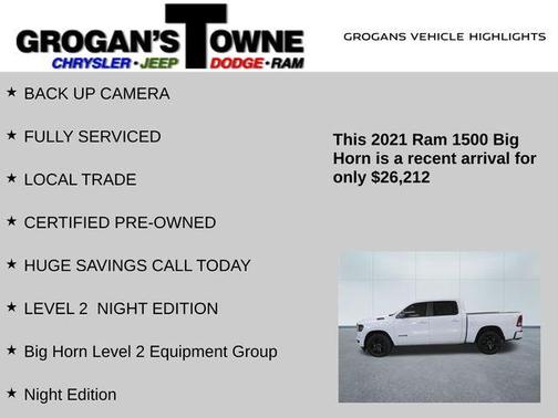 Bright White Clearcoat 2021 RAM 1500 Big Horn/Lone Star