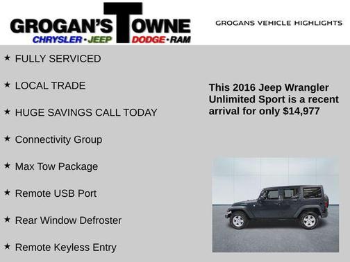 2016 Jeep Wrangler Unlimited Sport