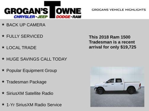 Bright White Clearcoat 2018 RAM 1500 Tradesman