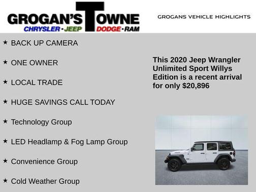 Bright White Clearcoat 2020 Jeep Wrangler Unlimited Unlimited Willys