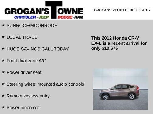 Urban Titanium Metallic 2012 Honda CR-V EX-L