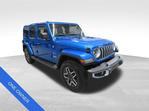 Hydro Blue Pearl Coat 2024 Jeep Wrangler Sahara