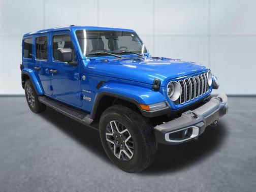 Hydro Blue Pearl Coat 2024 Jeep Wrangler Sahara