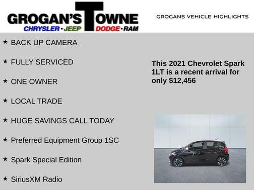 Mosaic Black Metallic 2021 Chevrolet Spark 1LT