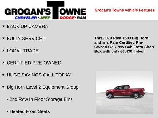 Delmonico Red Pearlcoat 2020 RAM 1500 Big Horn/Lone Star