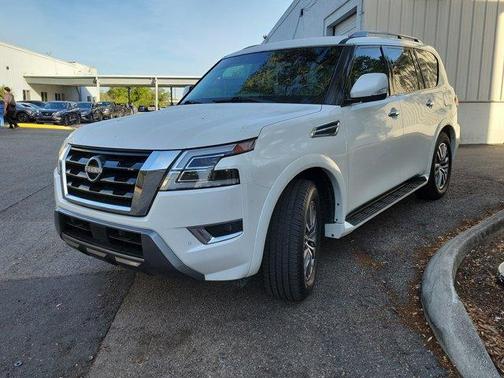 Aspen White 2021 Nissan Armada SV